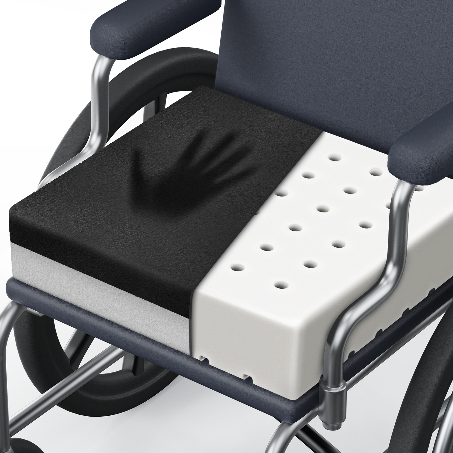 AUVON Ventilation Wheelchair Seat Cushions for Tailbone, Pressure Sore & Ulcer Pain Relief, Innovative Breathable Memory Foam for All-day Comfort, Waterproof & Anti-slip Chair Cushion for Back Support
