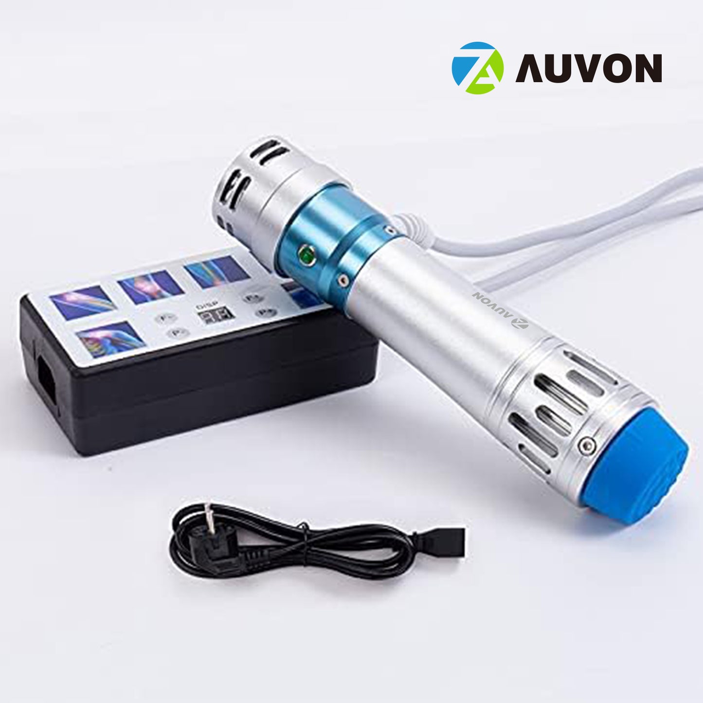 AUVON Portable 3621 Ultrasonic therapy Machine Pain Relief Body Relax Massager, White, 200mm x 145mm x 65mm