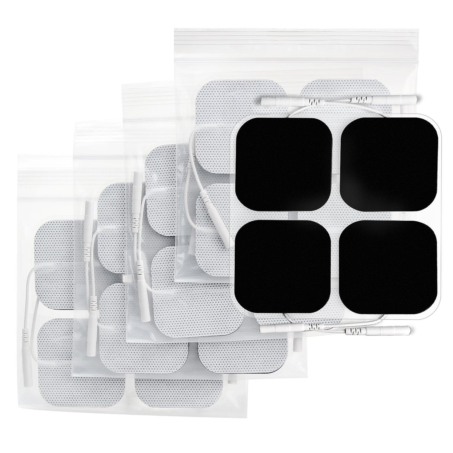 AUVON TENS Unit Pads 2X4 10 Pcs, 3rd Gen Latex-Free Rectangular  Replacement Pads Electrode Patches with Upgraded Self-Stick Performance for  Electrotherapy A-white 