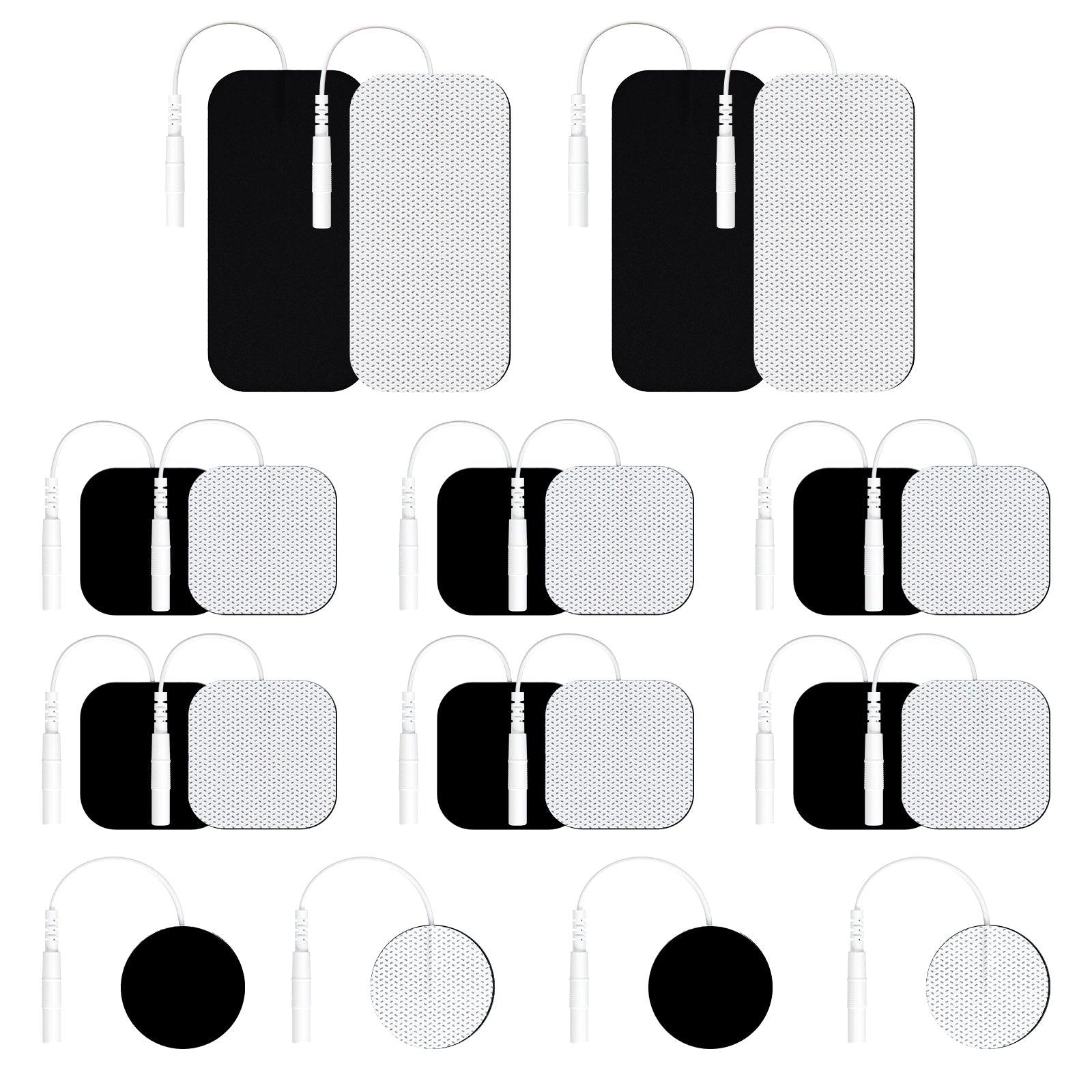 AUVON TENS Unit Replacement Pads Combination Set, 20 Packs Multiple Sizes  Electrodes for TENS Unit, Reusable and Latex Free Pigtail TENS Pads for