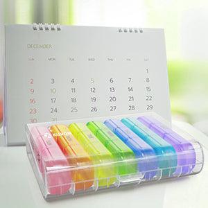 AUVON Weekly Pill Organizer 3-Times-A-Day, Portable 7 Day Pill Box Case with Large Separate Compartments to Hold Medication, Vitamins, Fish Oil and Supplements - AUVON