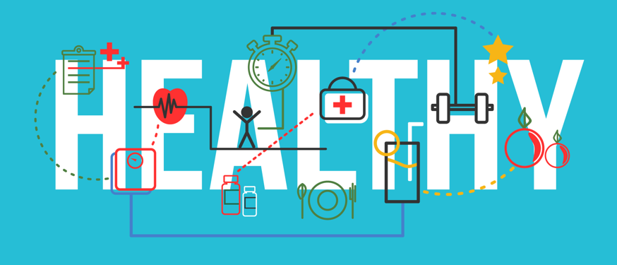 "An illustration showing keys labeled with health literacy concepts unlocking doors to better health outcomes, symbolizing empowerment through knowledge."