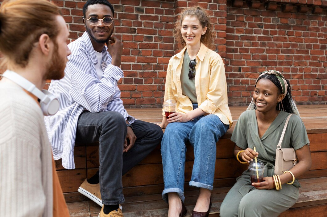  Group of diverse individuals supporting each other in a mental health awareness workshop.