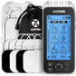AUVON 4 Outputs TENS Unit Muscle Stimulator for Pain Relief, Large LCD 24 Modes TENS Machine, Drug-Free Pain Relief Therapy for Shoulders, Lower Back & Muscles, 10 Pcs 2" and 2"x4" TENS Pads