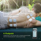 AUVON 4 Outputs TENS Unit Muscle Stimulator for Pain Relief, Large LCD 24 Modes TENS Machine, Drug-Free Pain Relief Therapy for Shoulders, Lower Back & Muscles, 10 Pcs 2" and 2"x4" TENS Pads