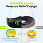 AUVON Innovative Donut Pillow Hemorrhoids Scientific Center Hole and Tailbone Cutout, Orthopedic Pain Relief Donut Seat Cushion for Coccyx, Sciatica, Postpartum Pregnancy, After Surgery Sitting Relief
