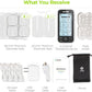 AUVON 4 Outputs TENS Unit Muscle Stimulator for Pain Relief, Large LCD 24 Modes TENS Machine, Drug-Free Pain Relief Therapy for Shoulders, Lower Back & Muscles, 10 Pcs 2" and 2"x4" TENS Pads