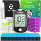 AUVON Blood Glucose Monitor Kit, High Accuracy Blood Sugar Test Kit with 150 Glucometer Strips, 100 30G Lancets, 1 Lancing Devices, I-QARE DS-W Diabetes Testing Kit, No Coding Required, Travel Size