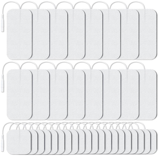 AUVON 36 Pcs TENS Unit Electrode Pads, 2 Sizes Combination Set, Latex-Free 100 Uses, TENS Pads Compatible with AUVON, TENS 7000, Comfytemp, Neocarbon, TENKER, FDA 510(k) Cleared