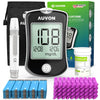 Kit medidor de glucosa en sangre AUVON, kit de prueba de azúcar en sangre de alta precisión con 50 tiras reactivas para glucómetro, 50 lancetas 30G, 1 dispositivo de punción, kit de prueba de diabetes I-QARE DS-W, no requiere codificación, tamaño de viaje