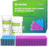 AUVON I-QARE DS-W Tiras reactivas de glucosa en sangre (150 unidades) para usar con el medidor de glucosa AUVON DS-W (no requiere codificación, 2 cajas de 75 unidades cada una)
