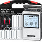 AUVON Rechargeable Digital TENS Unit Muscle Stimulator, Customizable 8-Mode TENS Machine with 40 Levels for Gradual Neck, Shoulder, Back Pain Relief, 600 mAh Battery Life, 12 Electrodes, A Carry Case