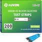 AUVON Blood Glucose Test Strips (100/150/200/300 Count), Value Pack, Accurate Readings Blood Glucose Test Strips Only Compatible with AUVON DS-W Diabetes Sugar Testing Meter, Work Effectively with Small Drops