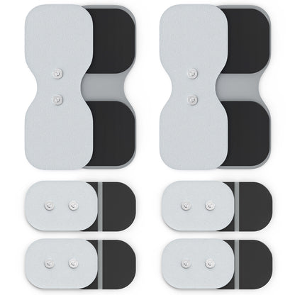 AUVON Wireless TENS Unit Electrode Pads 12 Pcs, 2 Sizes, Latex-Free Only Compatible with AUVON Wireless TENS Device TX6224, Reusable TENS Unit Replacement Pads, Premium Stickiness, White