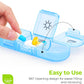 AUVON Weekly Pill Organizer 3 Times a Day, Color-Coded for Easy Tracking Large 7 Day Pill Box 3 Times a Day, Portable Pill Case for Medication, Vitamins, Fish Oil and Supplements, Dual Protection