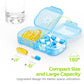 AUVON XL Weekly Pill Organizer 2 Times a Day, Pill Box 7 Day with One-Side Large Opening Design for Easy Filling, Blue AM PM Pill Case for Medication/Vitamins/Fish Oils/Supplements