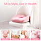 AUVON Stylish Pink Donut Pillow Hemorrhoids Scientific Center Hole & U-Shaped Cutout, Butt Pillow for Back & Tailbone Pain Relief, Seat Cushion for Postpartum Pregnancy & After Surgery Sitting Relief