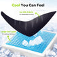 AUVON Gel Ventilation Seat Cushion with Innovation Heat Dissipation Design Supportive Memory Foam Wheelchair Cushion for Back & Tailbone Comfort, Waterproof Cover, Anti-Sore & Ulcer, Buckle Strap