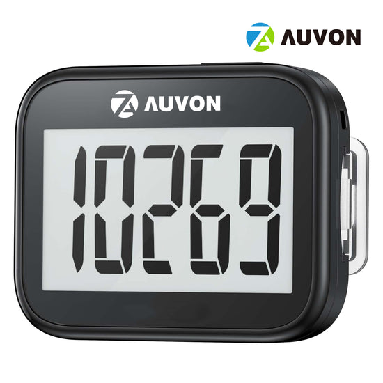 AUVON 3D Pedometer for Walking, Simple Step Counter