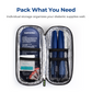 AUVON Insulin Pen Cooler Travel Case with 2 * 90g TSA Approved Ice Packs, Diabetic Medication Insulated Cooling Bag for Insulin Pens and Diabetic Supplies Storage, Compact for Daily Life and Trips