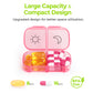 AUVON XL Weekly Pill Organizer 2 Times a Day with Large Opening for Easy Filling, AM PM Pill Box 7 Day in Rainbow Colors, Portable Travel Pill Case for Medication, Vitamins, Fish Oils, Supplements