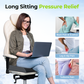 AUVON Cooling Gel Seat Cushion for Office Chair, Large Tailbone Cushion with Thick Memory Foam for Sciatica & Back Pain Relief, Non-Slip Pressure Relief Coccyx Cushion Suits Car Seat, Gaming, Home