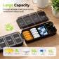 AUVON Foldable Magnetic Weekly Pill Organizer, Travel 7 Day Pill Box Compact Daily Pill Case with Large Capacity, Quality Labels, Dual & Privacy Protection, Fits Fish Oils, Supplements, Vitamins