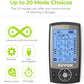 AUVON Dual Channel TENS Unit Muscle Stimulator Machine with 20 Modes, 2" and 2"x4" TENS Unit Electrode Pads