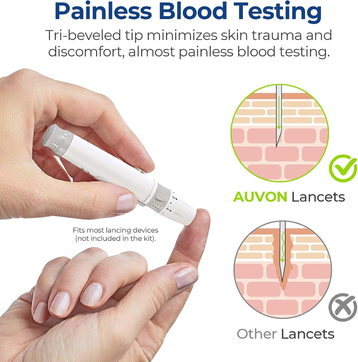 Bandelettes de test de glycémie AUVON I-QARE DS-W (150 pièces) à utiliser avec le lecteur de glycémie AUVON DS-W (sans codage requis, 2 boîtes de 75 chacune)