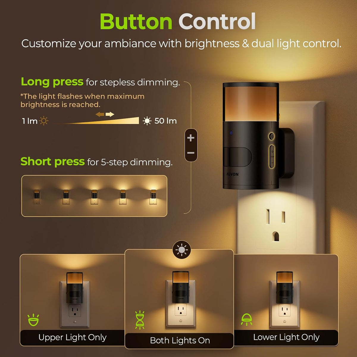 AUVON Lampe de bureau LED avec port de charge USB, 3 modes de couleur, lumière de lecture dimmable, lampe de travail intelligente à induction et gradation automatique, lampe de table à col de cygne flexible pour bureau ou chevet, adaptateur secteur inclus