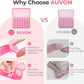 AUVON Weekly Pill Organizer 4 Times a Day, Large Easy-to-Track Labels, Pink Large Pill Case with Dual Protection, Easy-Open Lids, Spill-Proof Travel Pill Box 7 Day for Medication, Vitamins, Fish Oils