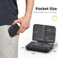 AUVON Pilulier de Voyage Pliant, Boîte à Pilules Journalière à 7 Compartiments avec Charnières Durables, Pilulier Portable pour Sac de Poche, Petit Conteneur à Pilules pour Huile de Poisson, Vitamines (Noir)