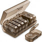 AUVON Weekly Pill Organizer 2 Times a Day, One-Side Large Opening, Easy‑Use AM PM Pill Case, XL Pill Box 7 Day, Travel Medication Organizer for Medication, Vitamins, Fish Oils, Supplements