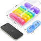 AUVON Weekly Pill Organizer 3 Times a Day, Color-Coded for Easy Tracking Large 7 Day Pill Box 3 Times a Day, Portable Pill Case for Medication, Vitamins, Fish Oil and Supplements, Dual Protection