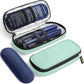 AUVON Étui de Voyage Réfrigérant pour Stylo à Insuline, avec 2 Packs de Glace de 90 g Approuvés par la TSA, Sac Isotherme en Cuir pour Médicaments Diabétiques, Étui Compact pour Stylos à Insuline et Autres Fournitures