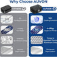 AUVON Large Insulin Cooler Travel Case, 4×160g for Longer Cooling Effect TSA-Approved Ice Packs, Medication Cooler for Travel Holds 8 Insulin Pens & Diabetic Supplies, Portable Handle for Daily Use