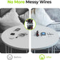 AUVON Premium TENS Unit Electrode Lead Wires for 2mm Pin TENS Pads, 2 Pack Soft TPE Material with 40,000+ Bends, Lead Wires Compatible with Most TENS Unit Muscle Stimulators with 2.35mm Plugs