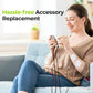 AUVON Premium TENS Unit Electrode Lead Wires for 2mm Pin TENS Pads, 2 Pack Soft TPE Material with 40,000+ Bends, Lead Wires Compatible with Most TENS Unit Muscle Stimulators with 2.35mm Plugs