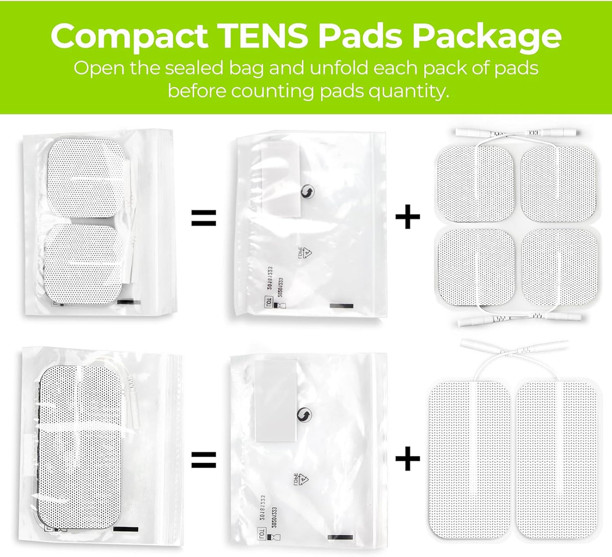 AUVON Dual Channel TENS Unit Muscle Stimulator Machine with 20 Modes, 2" and 2"x4" TENS Unit Electrode Pads