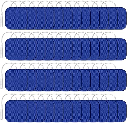 AUVON TENS Unit Electrode Pads 2"x2" 48 Pcs Value Pack, Reusable Latex-Free TENS Unit Pads with Upgraded Self-Adhesion, Non-Irritating Replacement Pads Compatible with TENS 7000, Etekcity, Nicwell