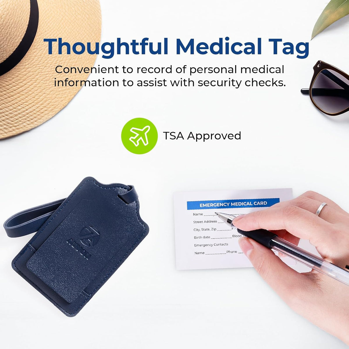 AUVON Large Vacuum Insulin Cooler Travel Case TSA Approved, 220g Ice Pack Medication Cooler for Travel with Medical ID Tag, Med Anti-Freezing Pouch, Diabetes Travel Case with Handle for Daily & Trips