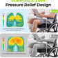 AUVON Anti-Slip Wheelchair Cushions with Front High Rear Low & Hump Design, Ergonomic Seat Cushion to Optimize Sitting Posture, Chair Cushions Relieve Sciatica, Back, Pressure Sore & Ulcer Pain