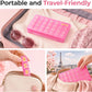 AUVON Weekly Pill Organizer 4 Times a Day, Large Easy-to-Track Labels, Pink Large Pill Case with Dual Protection, Easy-Open Lids, Spill-Proof Travel Pill Box 7 Day for Medication, Vitamins, Fish Oils