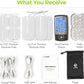 AUVON Dual Channel TENS Unit Muscle Stimulator Machine with 20 Modes, 2" and 2"x4" TENS Unit Electrode Pads