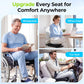 AUVON Gel Wheelchair Seat Cushion with Waterproof Cover, Ergonomic Chair Cushion with U-Cutout for Tailbone, Back Pain Relief, Memory Foam Cushion for Office, Anti-Slip, Buckle Strap