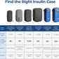 AUVON Expandable Insulin Cooler Travel Case, +40% Space, 2x180g Ice Packs TSA-Approved Diabetic Medication Cooler for Travel Holds 3-5 Insulin Pens & Supplies, Well-Insulated, Compact for Daily, Trip