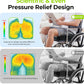 AUVON Wheelchair Seat Cushions for Sciatica, Back, Coccyx, Pressure Sore and Ulcer Pain Relief, Memory Foam Pressure Relief Cushion with Removable Strap, Breathable & Waterproof Fabric