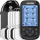 AUVON 3-in-1 TENS Unit Muscle Stimulator, 40 Levels for Gradual Pain Relief EMS Massage Machine, Drug-Free for Shoulder, Sciatica, Back Pain Relief, 24 Modes Electronic Pulse Massager, 12 TENS Pads