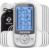 AUVON 24 Modes Dual Channel TENS Unit Muscle Stimulator for Pain Relief TENS Machine with 40 Intensities for Drug-Free Gradual Neck, Back, Sciatica Relief, Electronic Pulse Massager, 12 TENS Pads