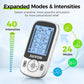AUVON 24 Modes Dual Channel TENS Unit Muscle Stimulator for Pain Relief TENS Machine with 40 Intensities for Drug-Free Gradual Neck, Back, Sciatica Relief, Electronic Pulse Massager, 12 TENS Pads